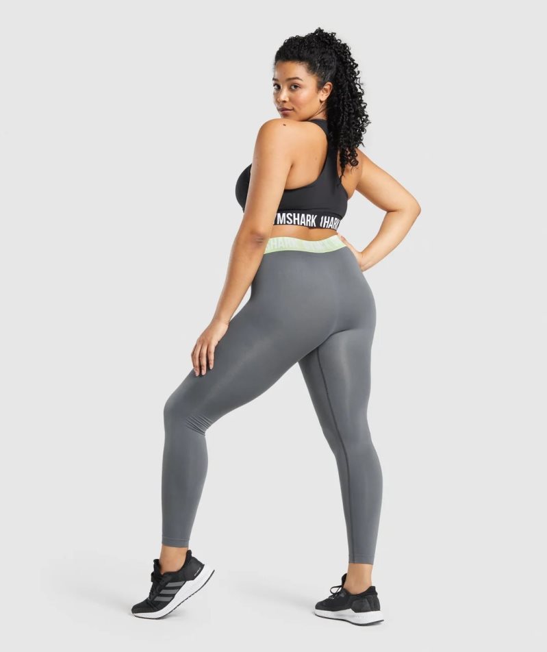 Women's Gymshark Fit Seamless Leggings Grey | CA 5N81DA